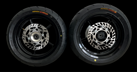 Midwest 12in Supermoto Wheelset for Tuttio / Yozma / EM5 w/ Kenda Kurve Tires