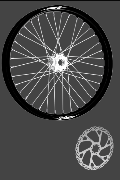 Warp9 - E Ride Pro 21" Front Wheel w/ Options