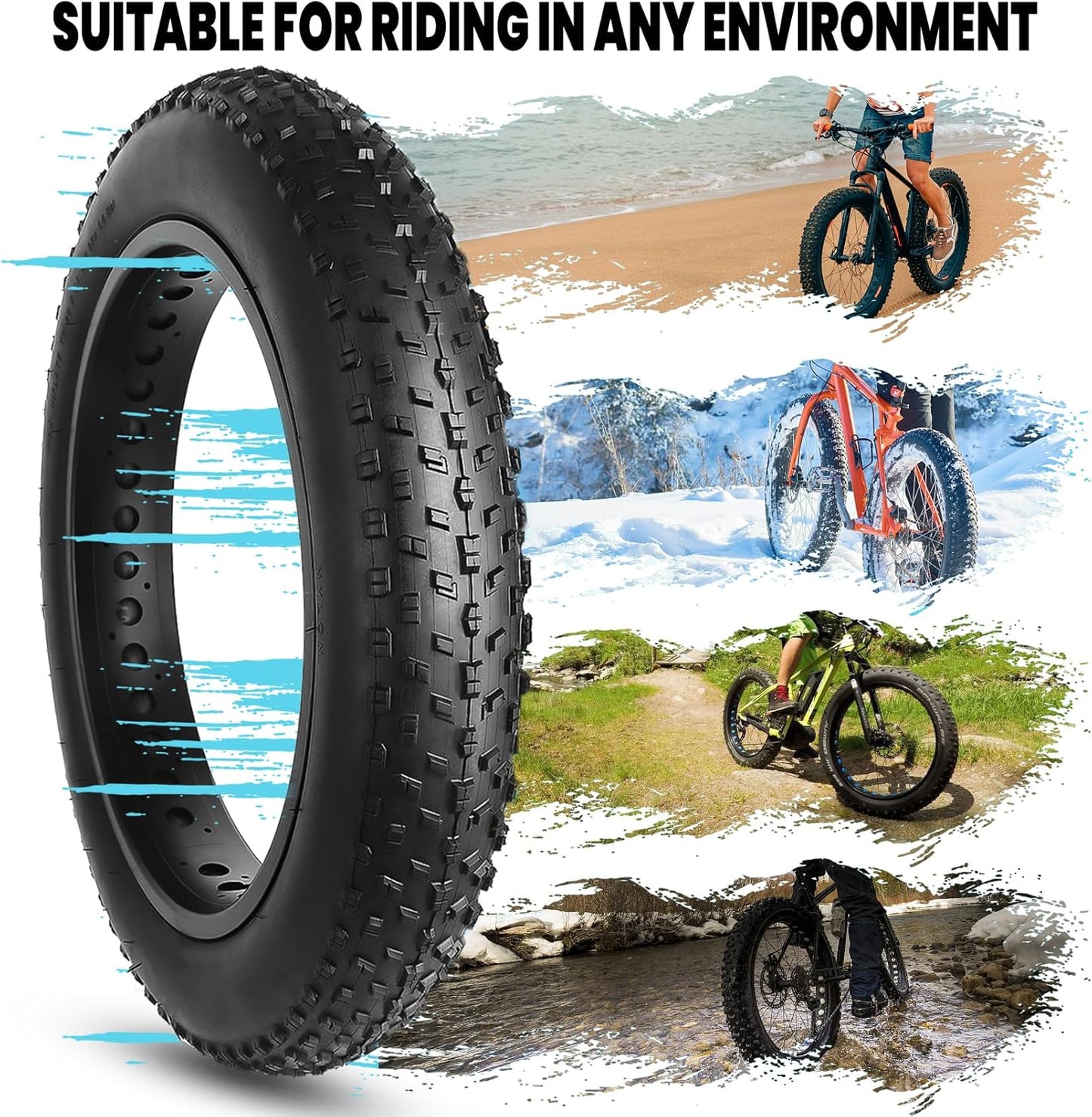Raider 20/26x4.0 Fat Bike Tire (1-Pair)