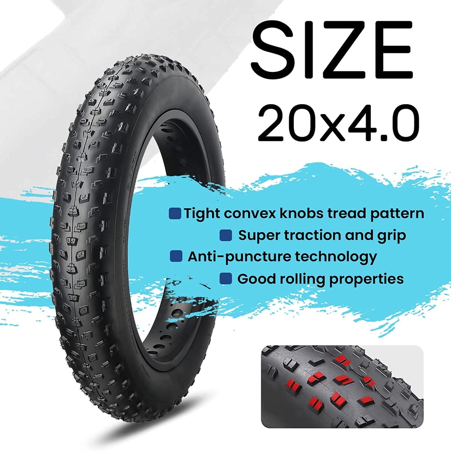 Raider 20/26x4.0 Fat Bike Tire (With Tube)
