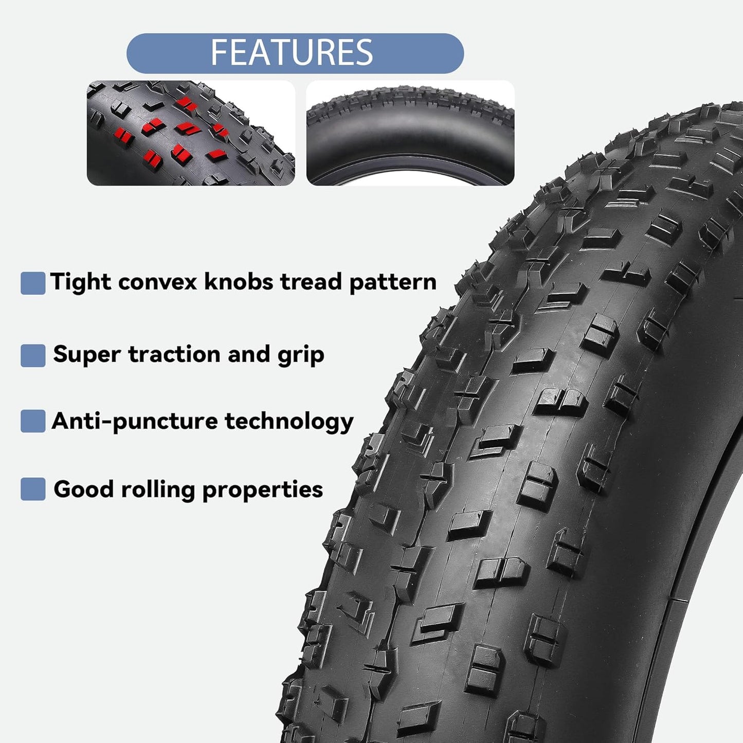 Raider 20/26x4.0 Fat Bike Tire (1-Pair)
