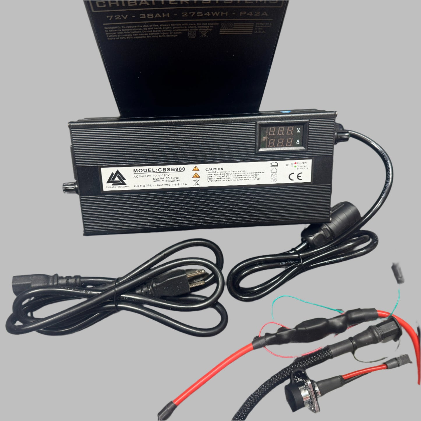 CHI - 72V PULSAR 38AH QS8 Battery & Varable Charger for Sur-Ron