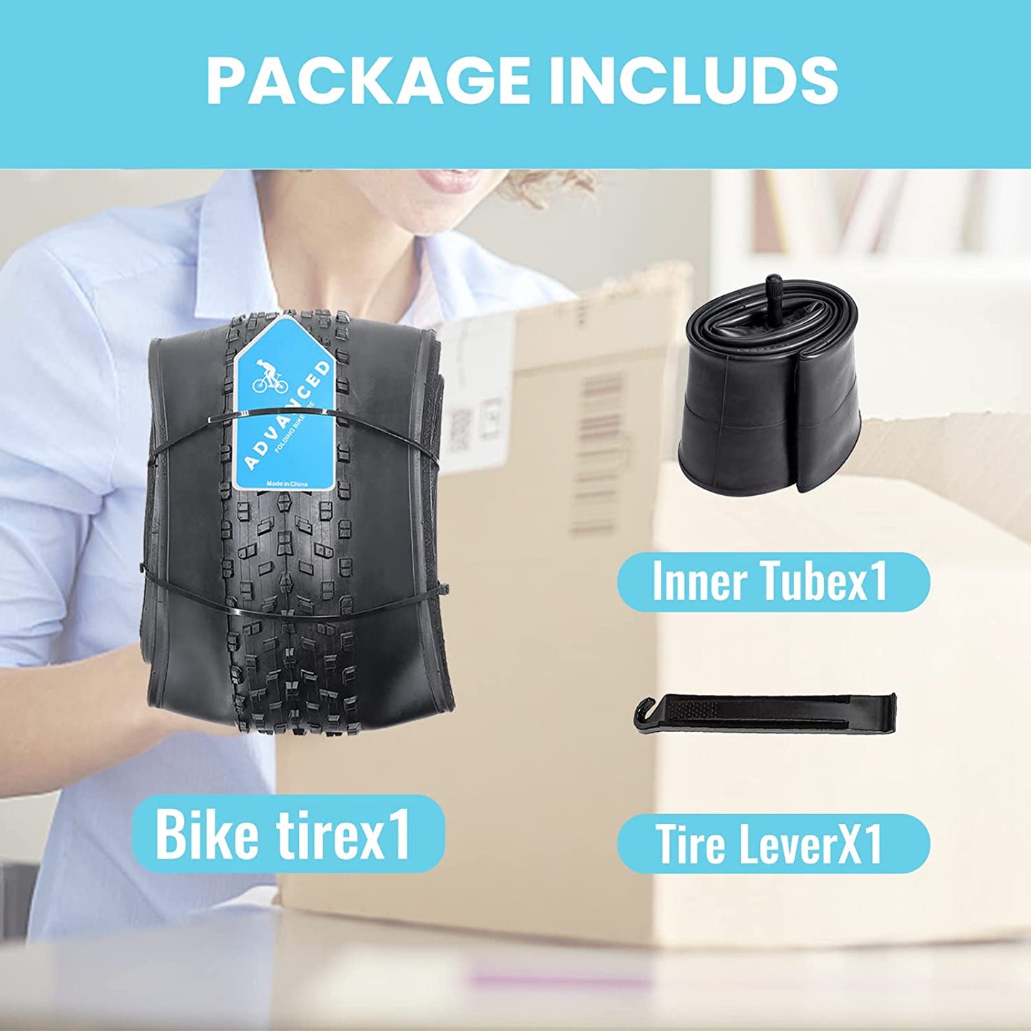 Raider 20/26x4.0 Fat Bike Tire (With Tube)