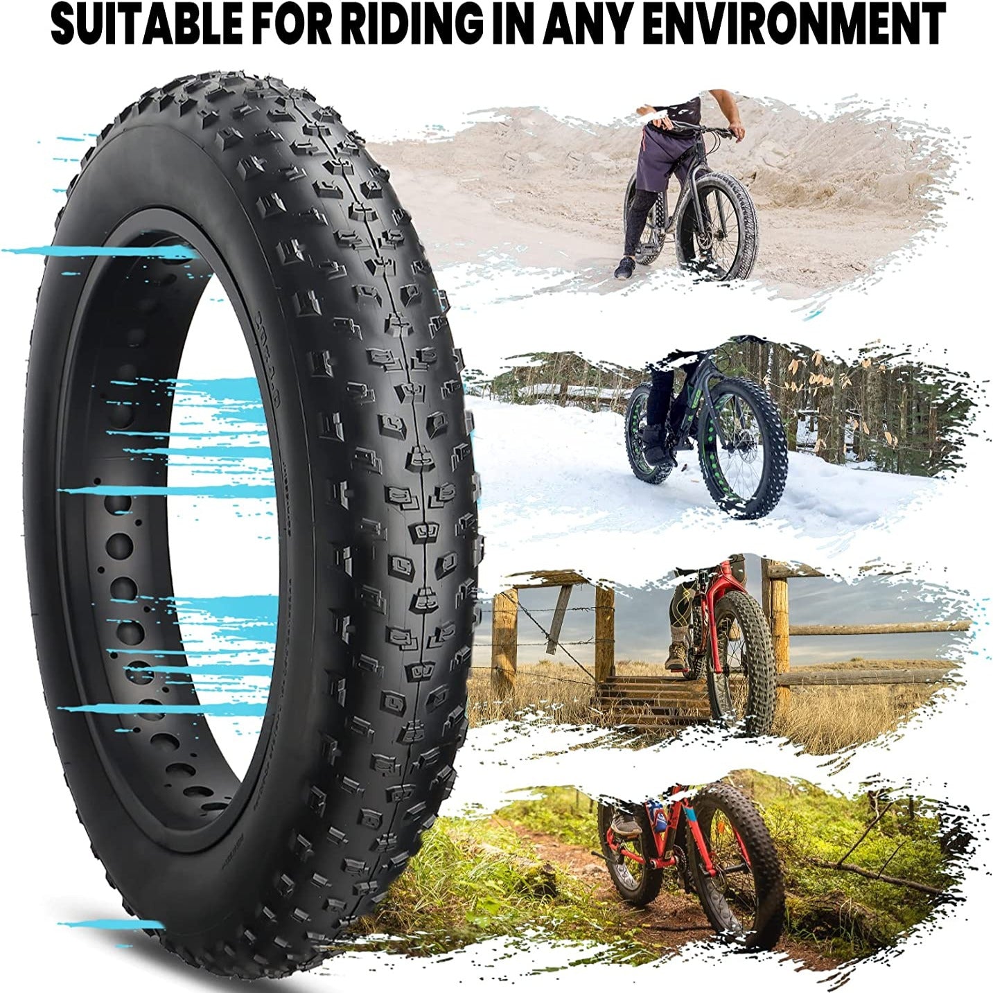 Raider 20/26x4.0 Fat Bike Tire (With Tube)