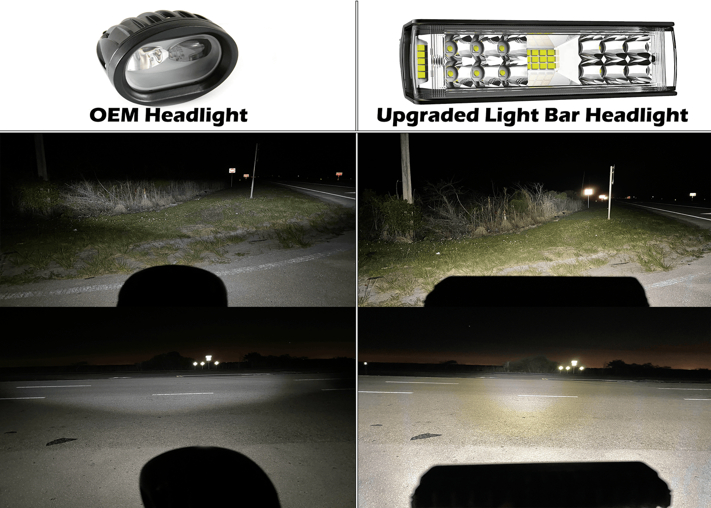 GritShift - Blinder LED Light Bar Headlight MX4