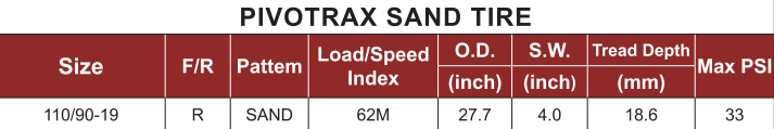 Pivotrax Sand Tire 110/90-19