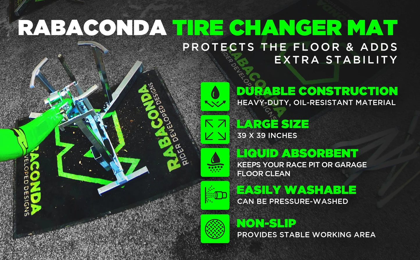 Rabaconda Tire Changer Shop Mat (3.3' x 3.3')