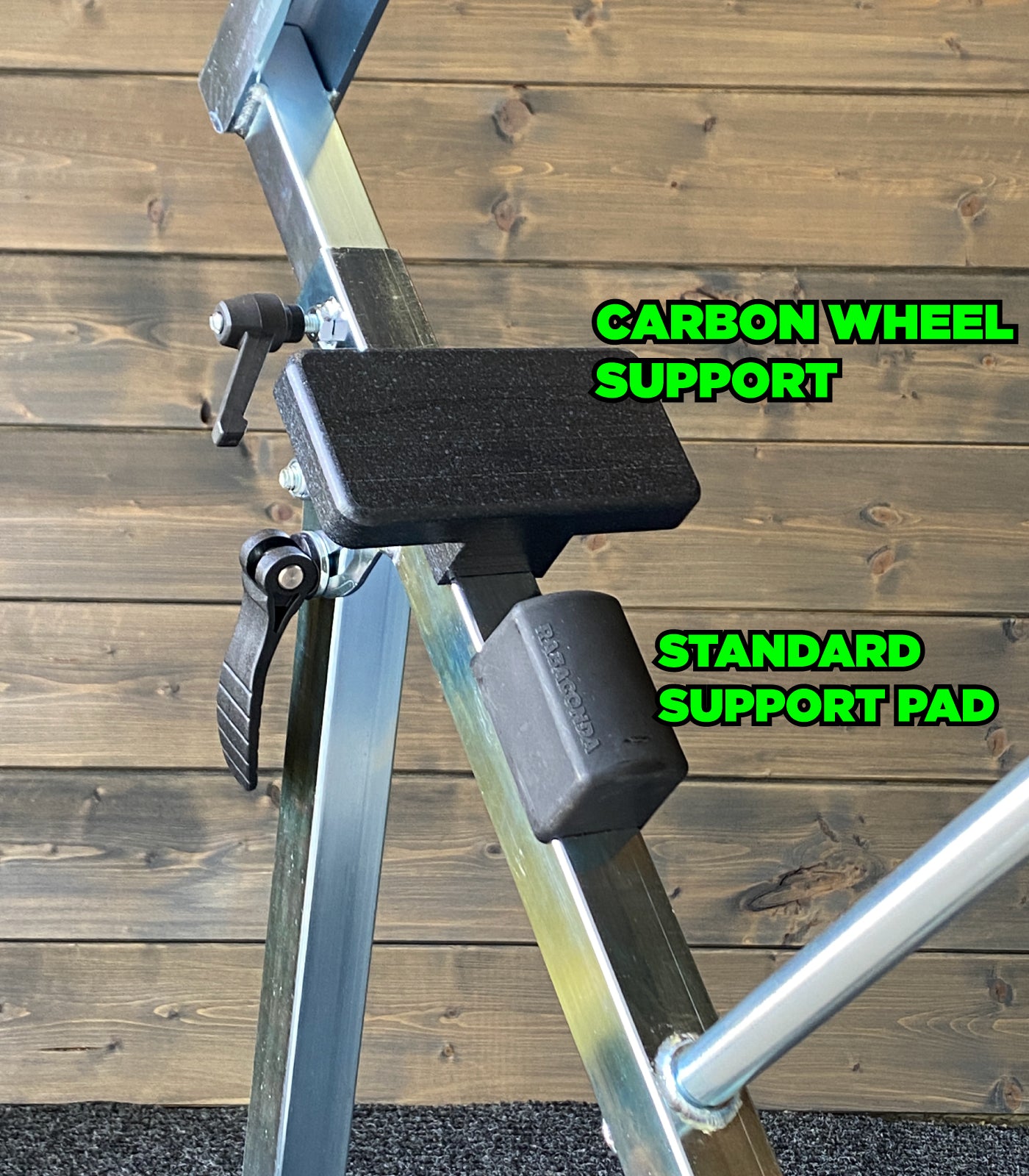 Rabaconda Carbon Fiber Wheel Supports for Street Bike Tire Changer