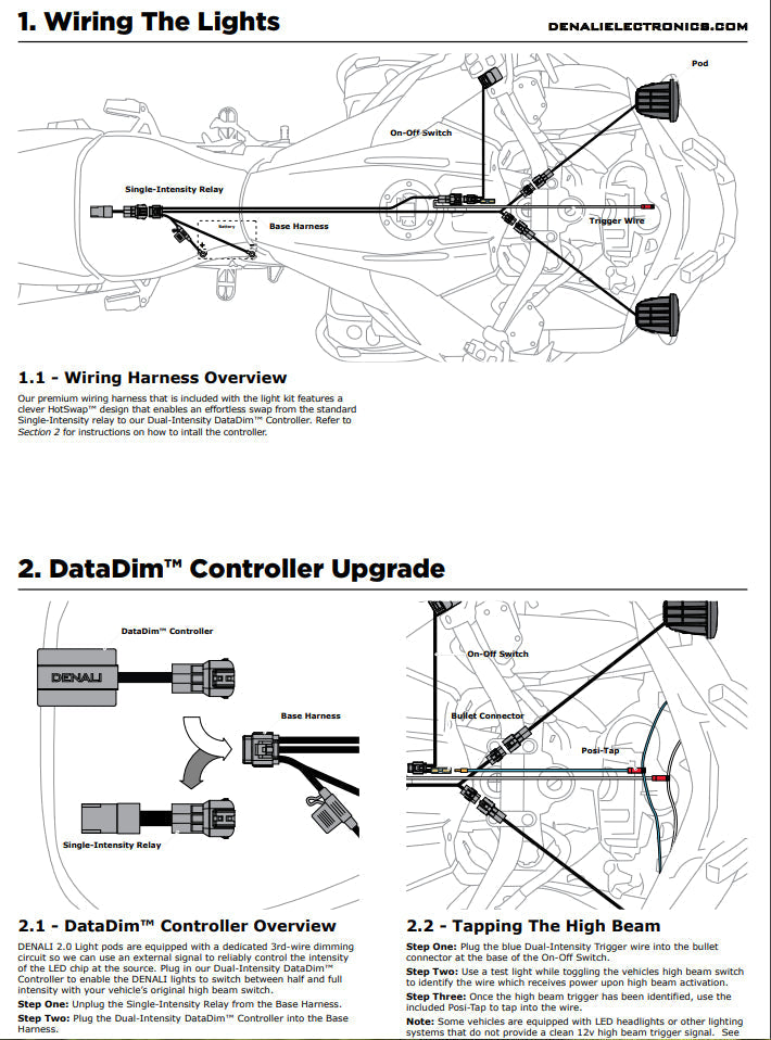 Denali DataDim™ Dual Intensity Controller for Driving Light Harness