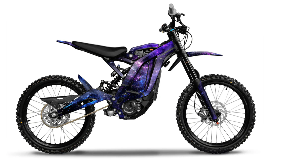 SURRON LBX ECD GALAXY FULL WRAP HighVoltagePEV surron-lbx-ecd-galaxy-full-wrap-highvoltagepev