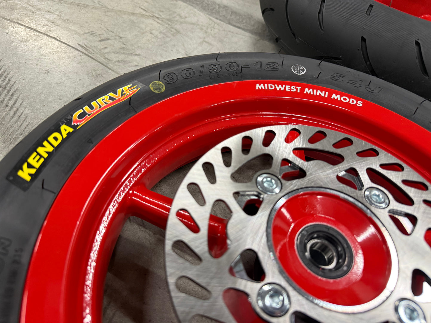 Midwest 12in Supermoto Wheelset for Tuttio / Yozma / EM5 w/ Kenda Kurve Tires