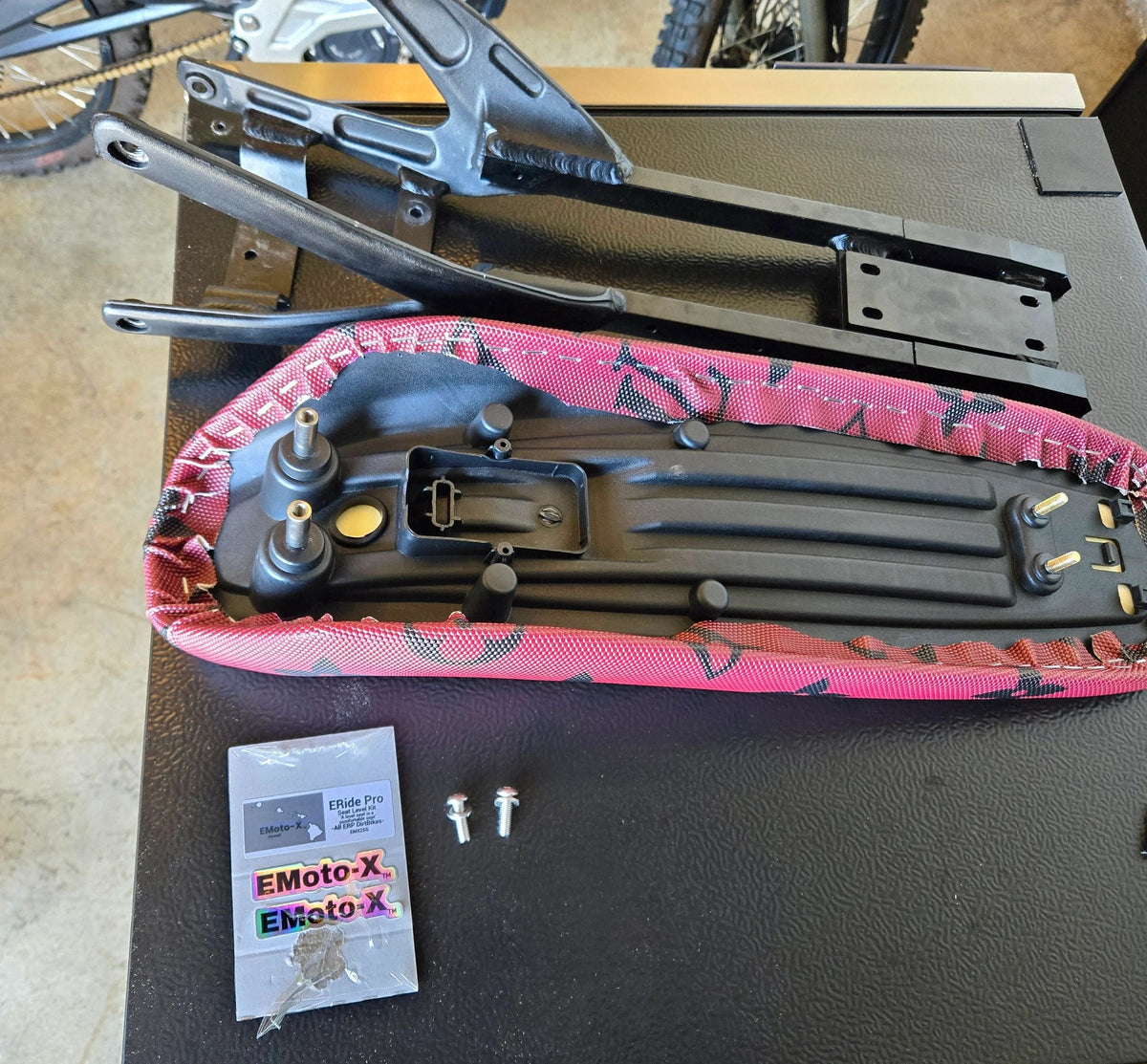 EMoto-X Racing Seat Level Kit For Surron, E Ride Pro, 79Bike & Rerode...Stainless Steel