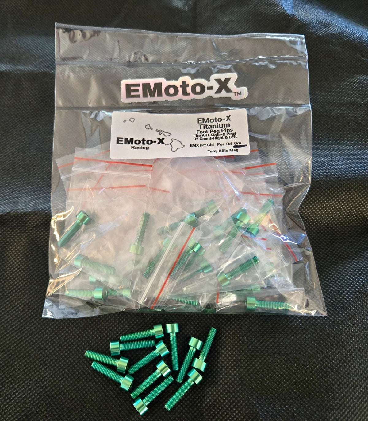 EMoto-X Racing Titanium Peg Replacement Pins For All EMoto-X Pegs