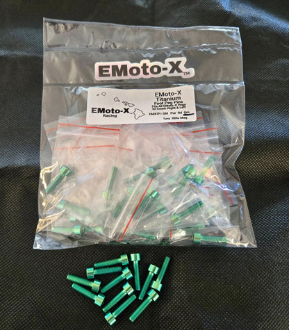 EMoto-X Racing Titanium Peg Replacement Pins For All EMoto-X Pegs