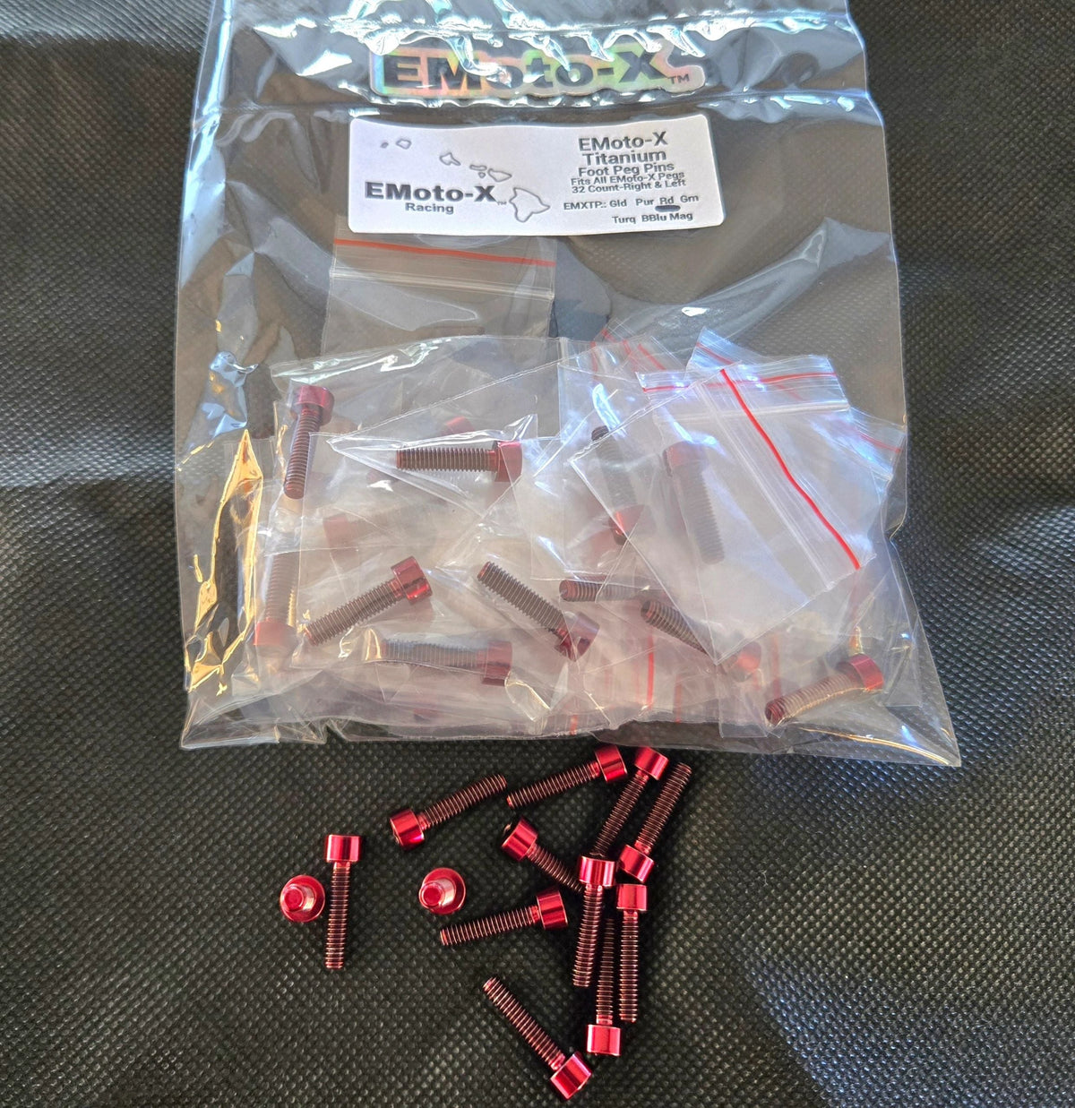 EMoto-X Racing Titanium Peg Replacement Pins For All EMoto-X Pegs