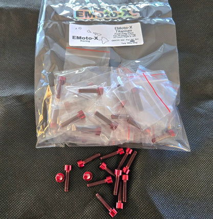 EMoto-X Racing Titanium Peg Replacement Pins For All EMoto-X Pegs