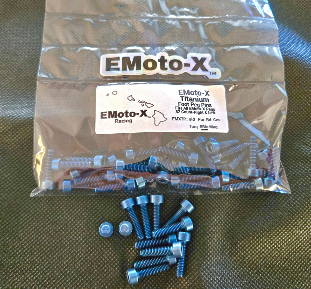EMoto-X Racing Titanium Peg Replacement Pins For All EMoto-X Pegs
