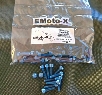 EMoto-X Racing Titanium Peg Replacement Pins For All EMoto-X Pegs