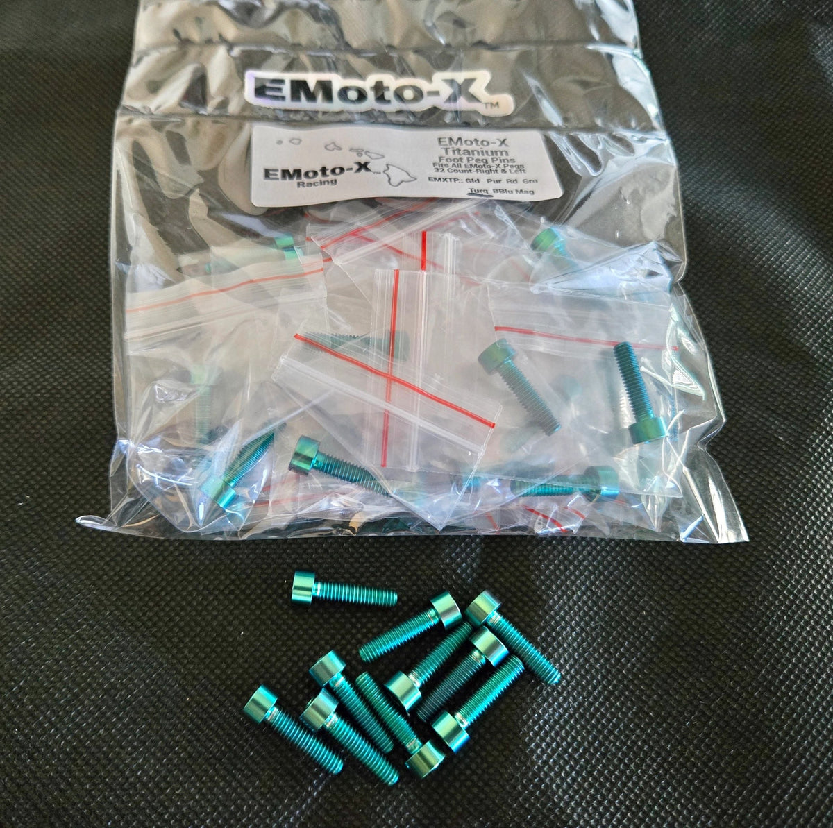 EMoto-X Racing Titanium Peg Replacement Pins For All EMoto-X Pegs