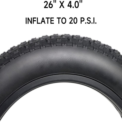 Raider 20/26x4.0 Fat Bike Tire (With Tube)