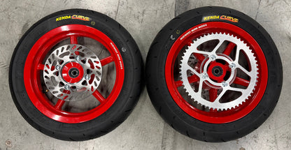Midwest 12in Supermoto Wheelset for Tuttio / Yozma / EM5 w/ Kenda Kurve Tires