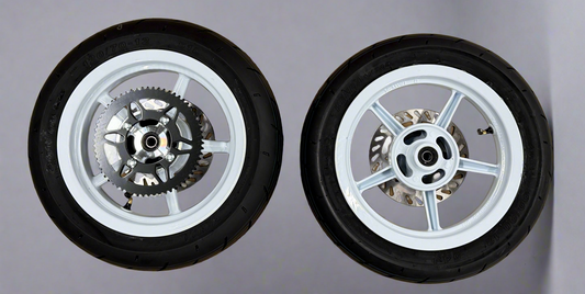 Midwest 12in Supermoto Wheelset for Tuttio / Yozma / EM5 w/ Kenda Kurve Tires