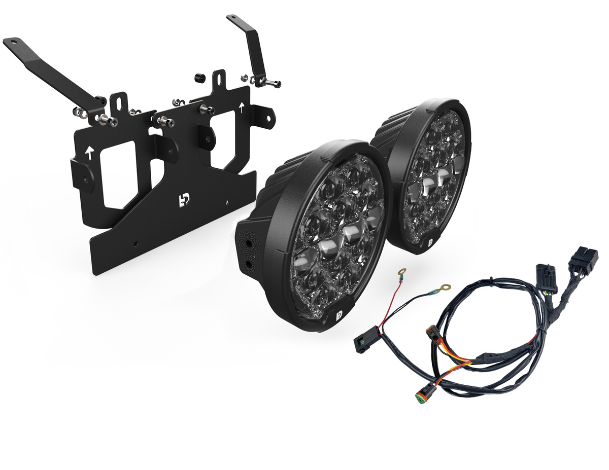 Denali D14 Destroyer LED Motorcycle Headlight Upgrade Kit for Harley-Davidson Road Glide, '15-'23