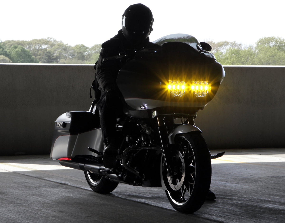 Denali D14 Destroyer LED Motorcycle Headlight Upgrade Kit for Harley-Davidson Road Glide, '15-'23