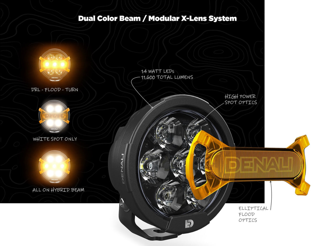 Denali D7 PRO Multi-Beam Driving Lights with Modular X-Lens System