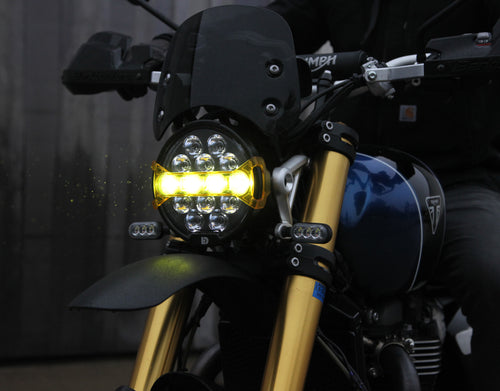 Denali D14 Destroyer LED Motorcycle Headlight - Universal Fit 6.75" Round