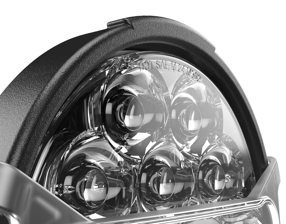 Denali D14 Destroyer LED Motorcycle Headlight - Universal Fit 6.75" Round