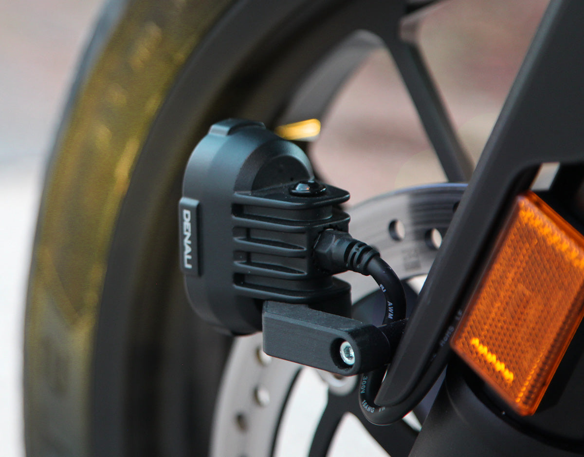 Denali DL2 Fender-Mounted Motorcycle Driving Light Kit