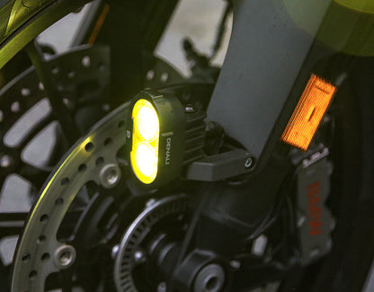 Denali DL2 Fender-Mounted Motorcycle Driving Light Kit