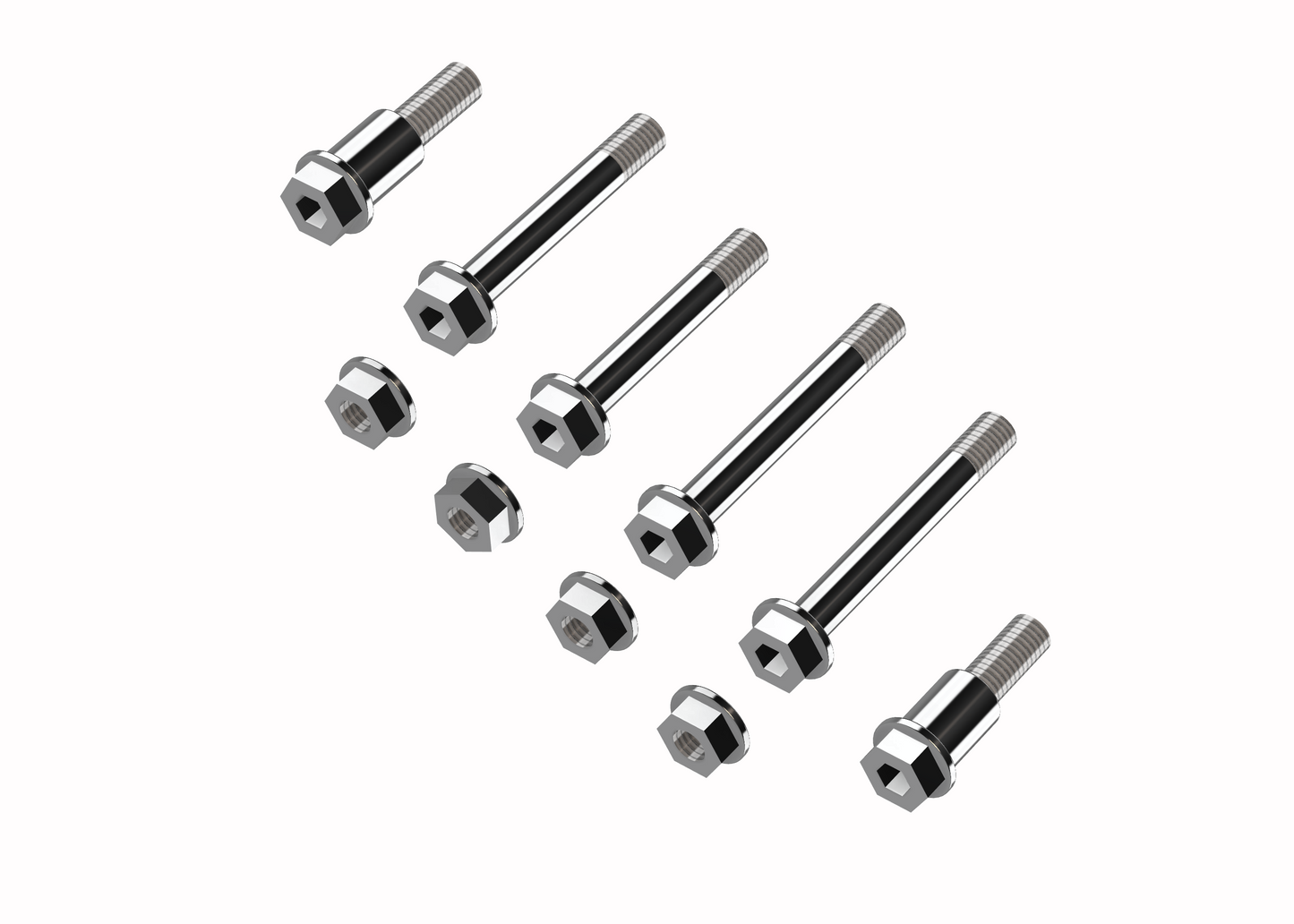 GritShift - Heavy Hitter 4140 Chromoly E Ride Linkage/Triangle/Shock Bolt Upgrade Kit