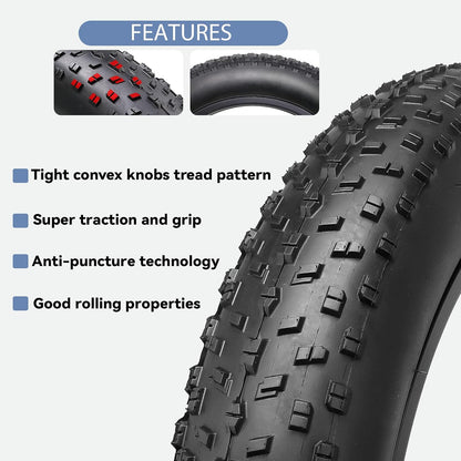 Raider 20/26x4.0 Fat Bike Tire (1-Pair)