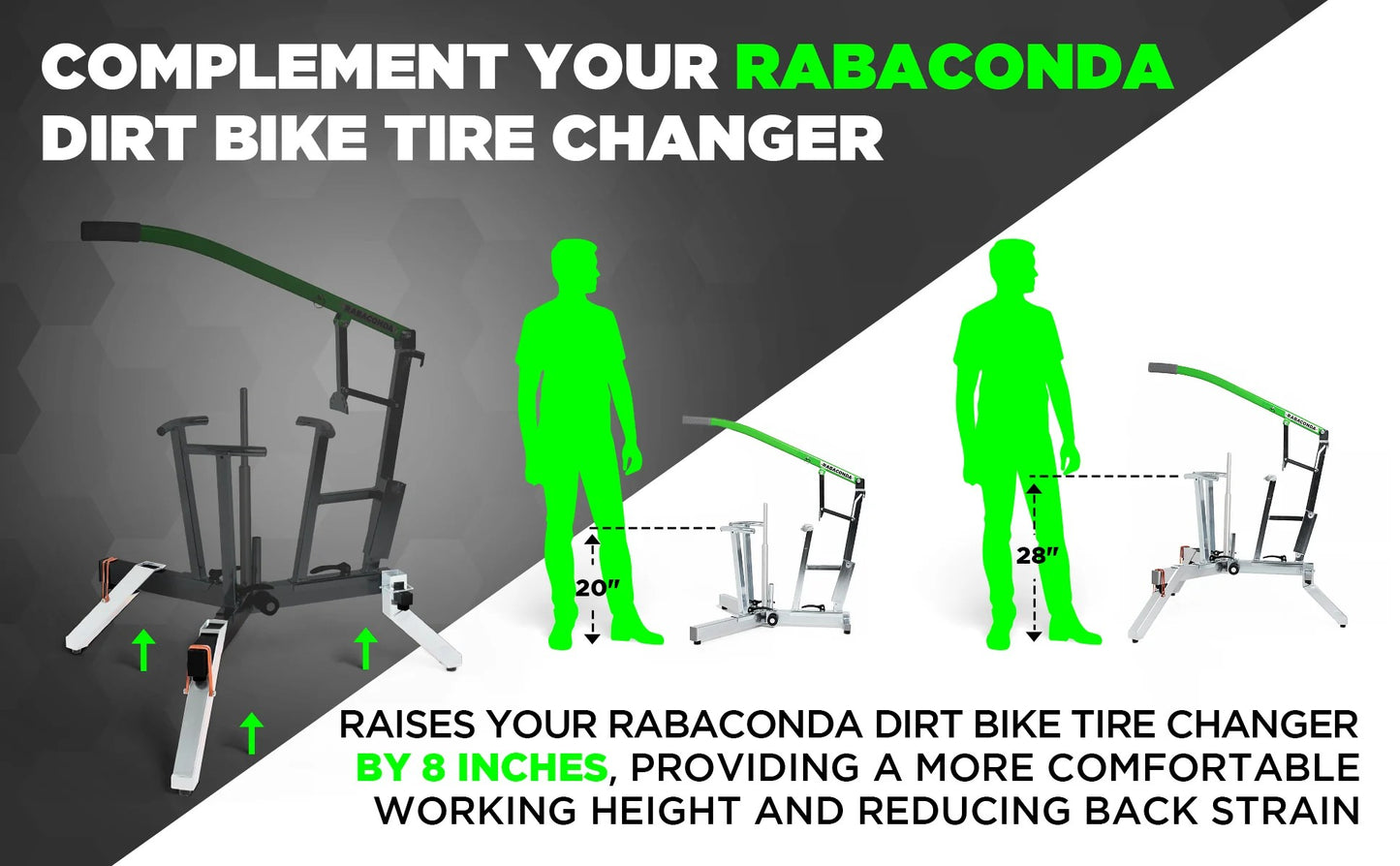 Rabaconda Lift Kit for Dirt Bike Tire Changer
