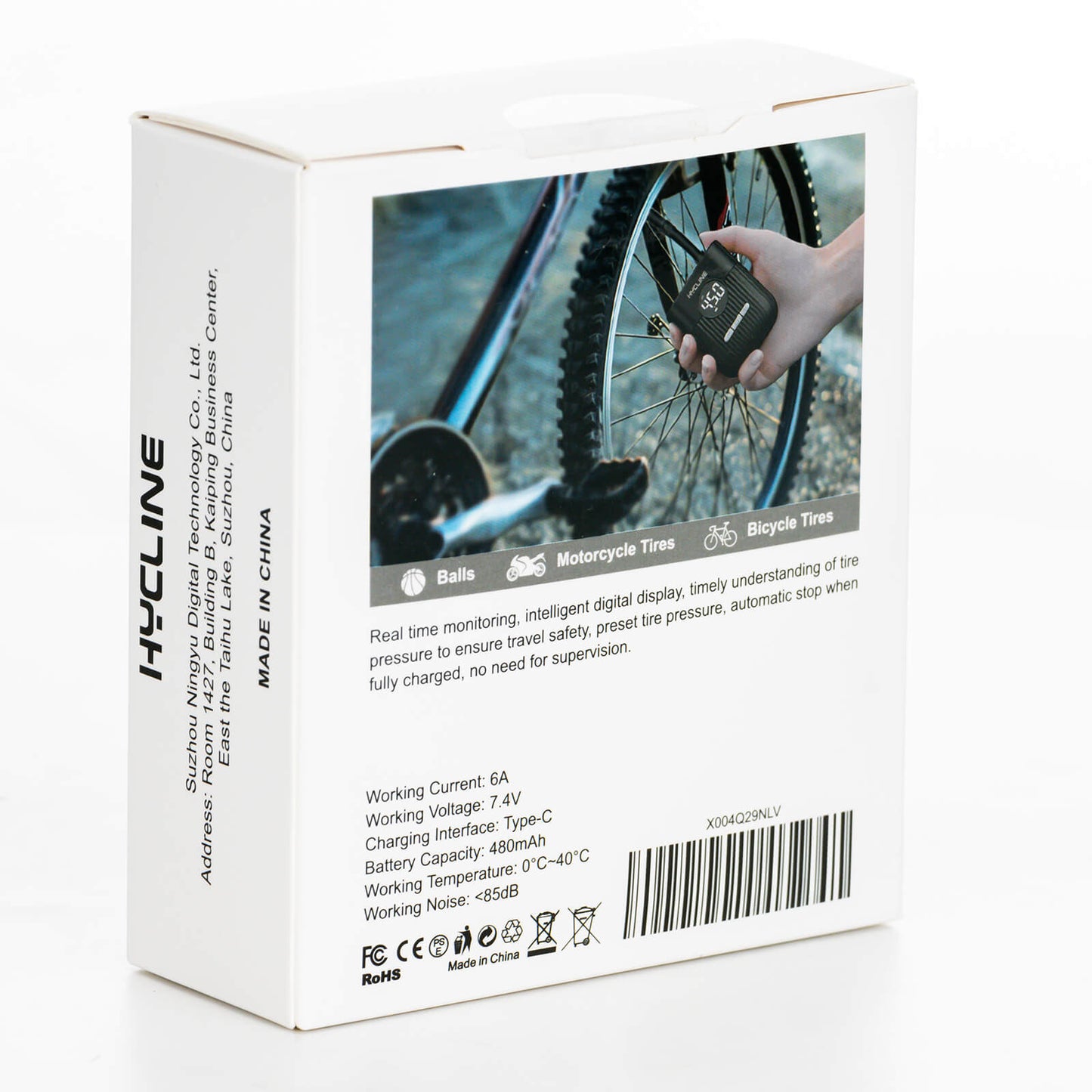 Hycline Mini Electric Bike Pump