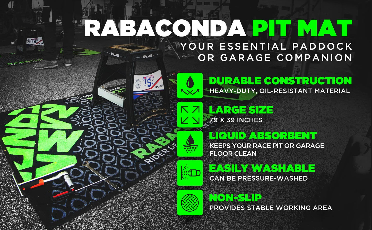 Rabaconda Motorcycle Pit Mat (6.6' x 3.3')