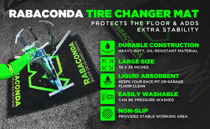 Rabaconda Tire Changer Shop Mat (3.3' x 3.3')