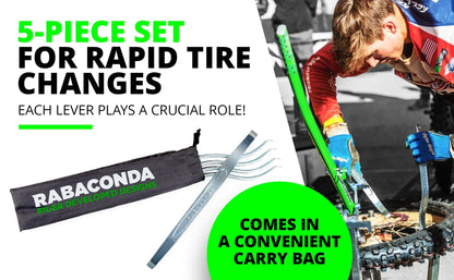 Rabaconda Pro Tire Iron Set in Bag