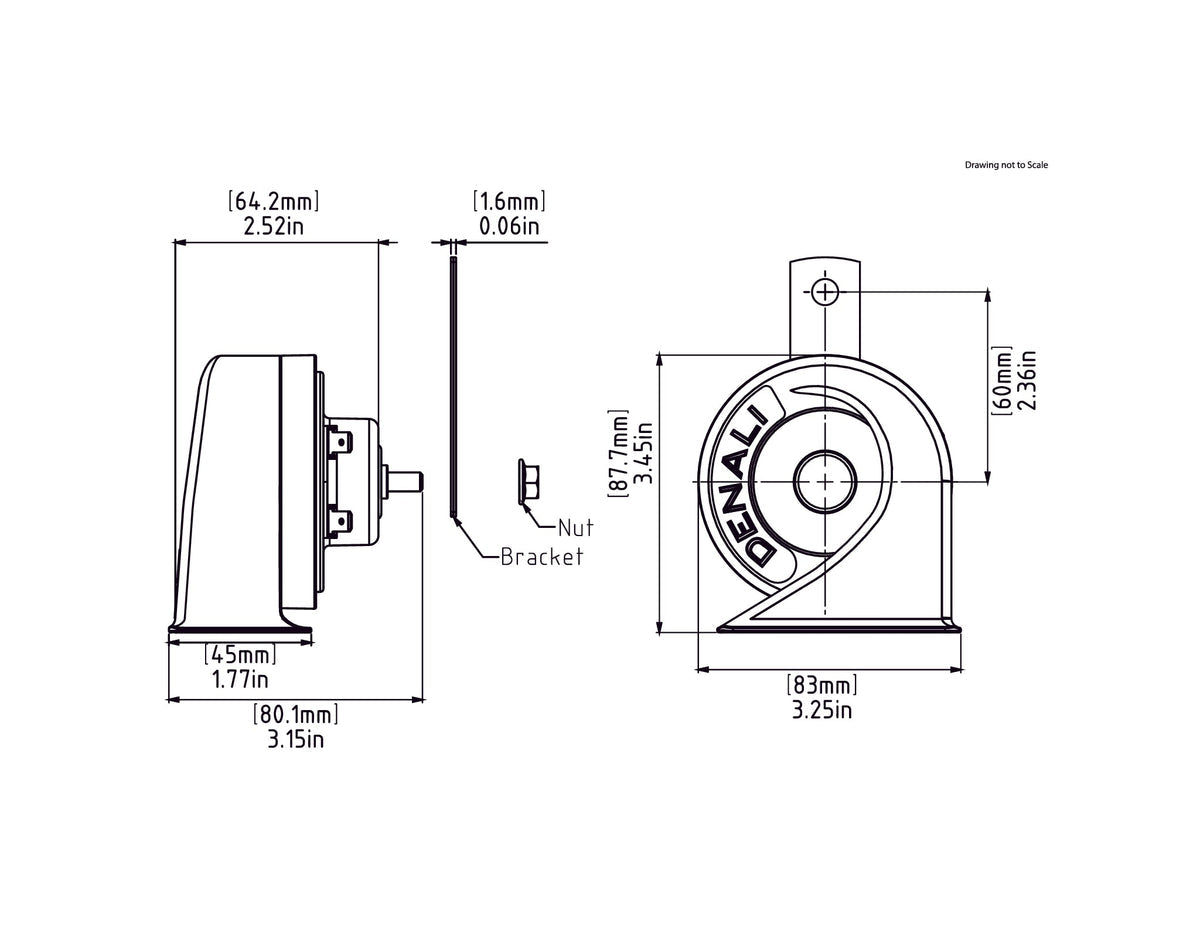 Denali SoundBomb™ Mini Electromagnetic Low Tone Horn