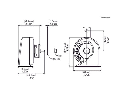 Denali SoundBomb™ Mini Electromagnetic Low Tone Horn